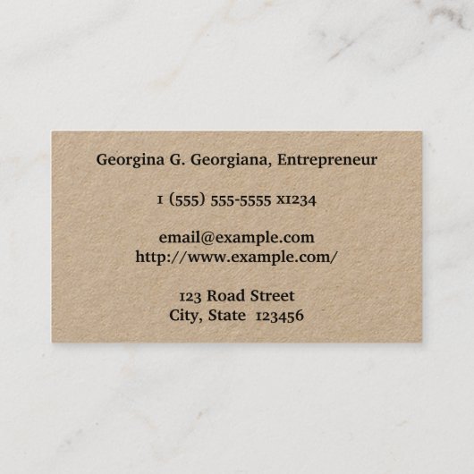 Gewoon Visitekaartje, Blauw Grenzen, Professioneel Visitekaartje (Achterkant)