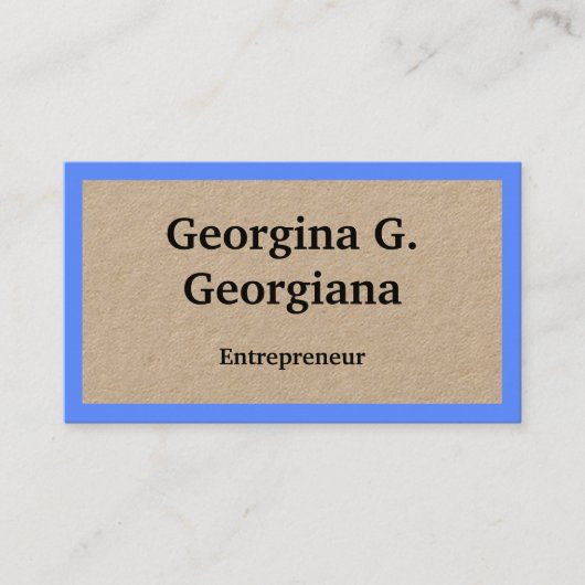 Gewoon Visitekaartje, Blauw Grenzen, Professioneel Visitekaartje (Voorkant)