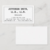 Gewoon Visitekaartje en Advocate met een laag nive (Voorkant / Achterkant)