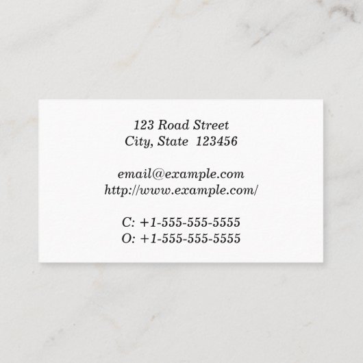 Gewoon Visitekaartje en basisadvocaat (Achterkant)