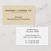 Gewoon Visitekaartje en basisadvocaat (Voorkant / Achterkant)