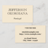 Gewoon Visitekaartje en gewoon paralegal (Voorkant / Achterkant)