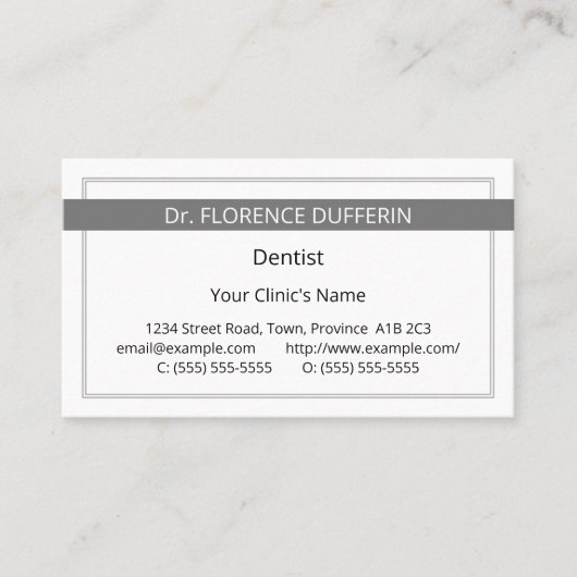 Gewoon Visitekaartje en medisch beroepsbeoefenaar (Voorkant)