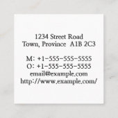 Gewoon Visitekaartje en minimale bouwdeskundige (Achterkant)