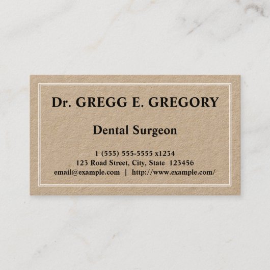 Gewoon Visitekaartje en minimale tandheelkundige c (Voorkant)