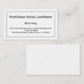 Gewoon Visitekaartje en  openbaar ministerie (Voorkant / Achterkant)