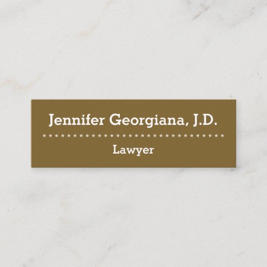 Gewoon Visitekaartje en professioneel jurist (Voorkant)