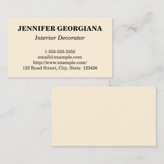 Gewoon Visitekaartje en schoon interieur (Voorkant / Achterkant)