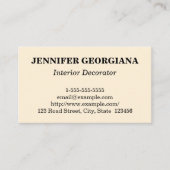 Gewoon Visitekaartje en schoon interieur (Voorkant)