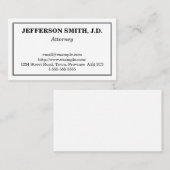 Gewoon Visitekaartje en traditioneel openbaar mini (Voorkant / Achterkant)