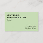 Gewoon Visitekaartje, Humble en minimaal Visitekaartje (Voorkant)