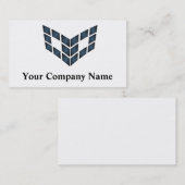 Gewoon Visitekaartje Logo Blauw Abstract vierkant (Voorkant / Achterkant)