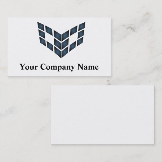 Gewoon Visitekaartje Logo Blauw Abstract vierkant (Voorkant / Achterkant)