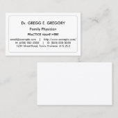 Gewoon Visitekaartje, medisch professioneel Visitekaartje (Voorkant / Achterkant)