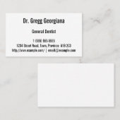 Gewoon Visitekaartje met eenvoudige algemene vinge (Voorkant / Achterkant)