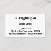 Gewoon Visitekaartje met eenvoudige algemene vinge (Voorkant)