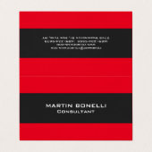 Gewoon Visitekaartje met grijze streep met grijze  (Buitenkant ongevouwen)