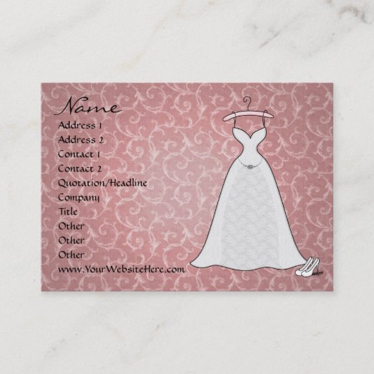 Gewoon Visitekaartje met kant (Voorkant)