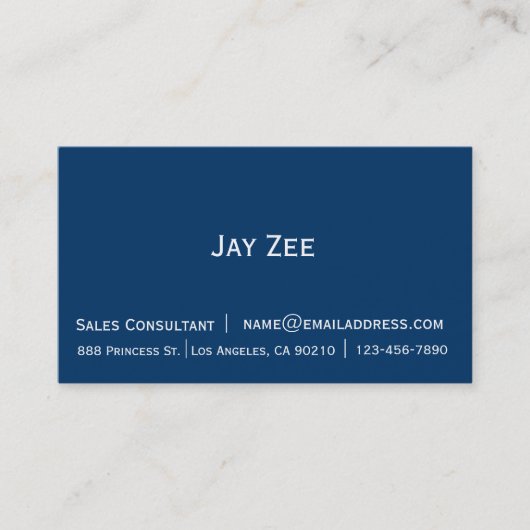 Gewoon visitekaartje met twee toonkleuren (Voorkant)