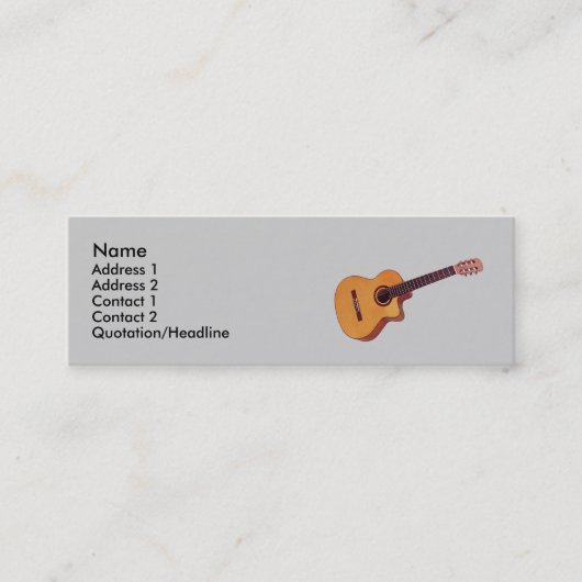 gewoon visitekaartje van de guitar klassiek (Voorkant)