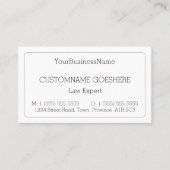 gewoon Visitekaartje voor beroepsmatige procureur (Voorkant)