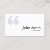 Gewoon Visitekaartje voor een journaliste (Voorkant)