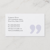 Gewoon Visitekaartje voor eenvoudige prijsopgave v (Achterkant)