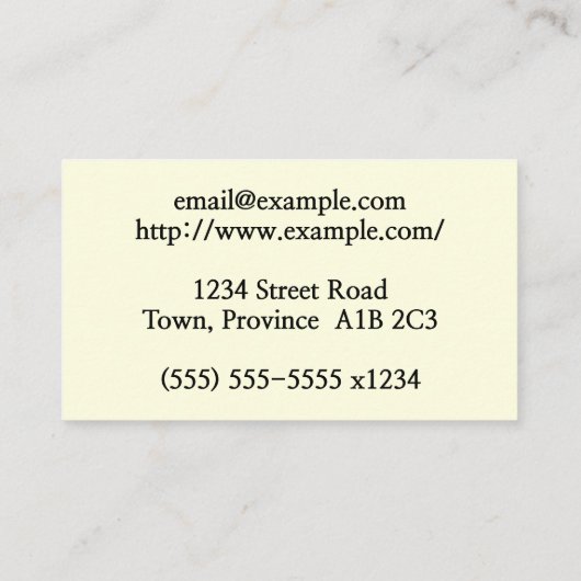 Gewoon Visitekaartje voor huisarts (Achterkant)