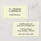 Gewoon Visitekaartje voor huisarts (Voorkant / Achterkant)