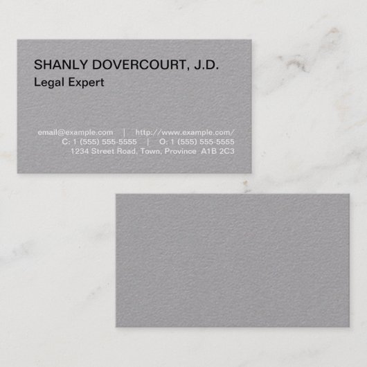 Gewoon Visitekaartje voor rechtsbeoefenaars (Voorkant / Achterkant)