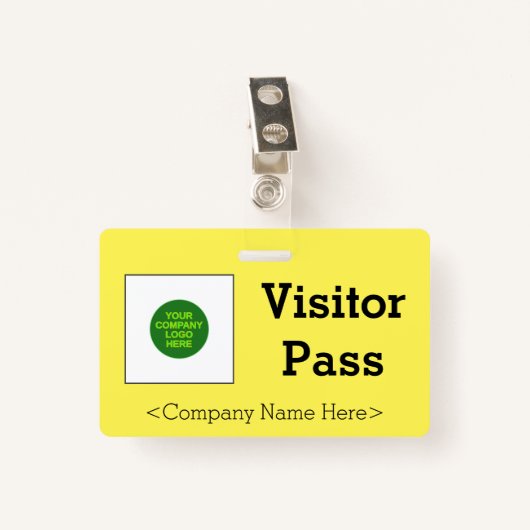 Gewoon "Visitor Pass"-toegangspasje Badge (Voorkant met clip)