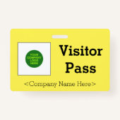 Gewoon "Visitor Pass"-toegangspasje Badge (Achterkant)