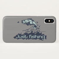 Gewoon vissen mannen grijze iphone case