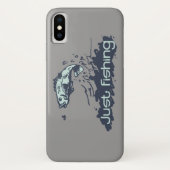 Gewoon vissen mannen grijze iphone case (Achterkant)