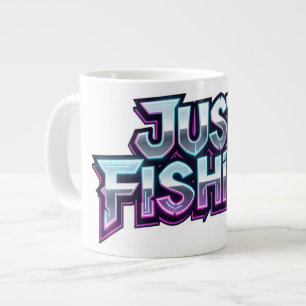 Gewoon Vissen Neon Gloeiende Grappige Cadeau voor  Grote Koffiekop