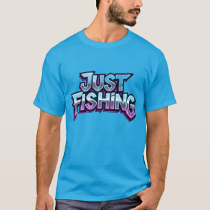 Gewoon Vissen Neon Gloeiende Grappige Cadeau voor T-shirt