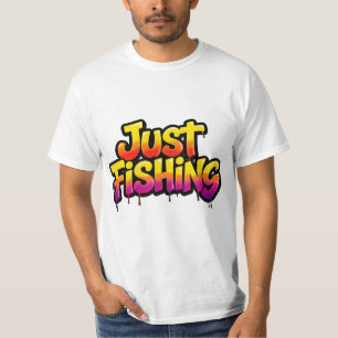 Gewoon Vissen Regenboog Drip Grappig Cadeau voor V T-shirt