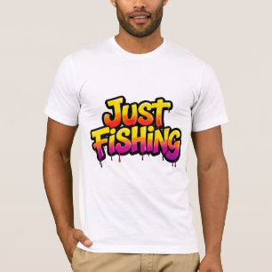 Gewoon Vissen Regenboog Drip Leuk Cadeau voor Viss T-shirt