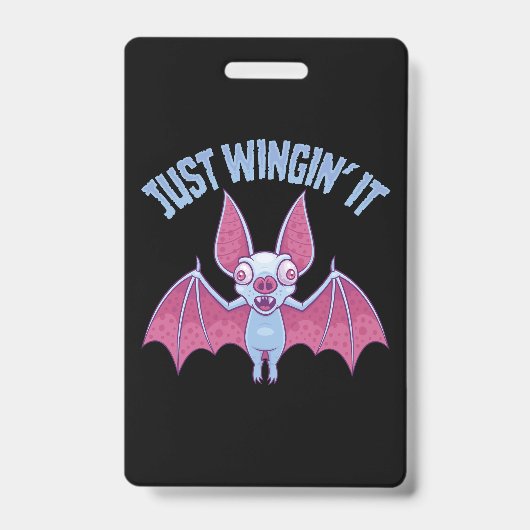 Gewoon Vleugelen Derpy Albino Vleermuis Badge (Voorzijde)