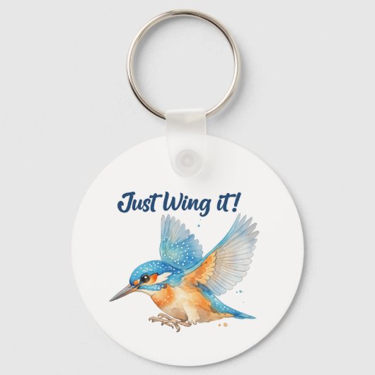 Gewoon Vliegen! Ijsvogel Sleutelhanger (Voorkant)