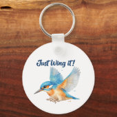 Gewoon Vliegen! Ijsvogel Sleutelhanger (Voorkant)