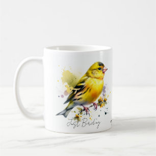 Gewoon vogelte/gele vink Schattige Koffiemok