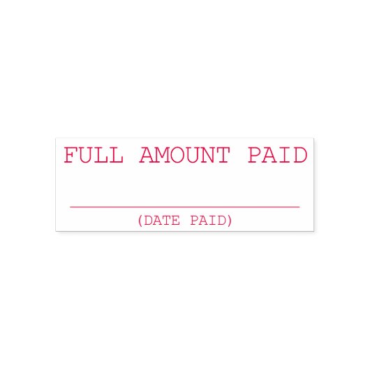 Gewoon "VOLLEDIG BETAALBEDRAG" Rubberstempel Zelfinktende Stempel (Design)