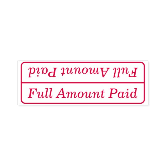 Gewoon "Volledig betaald bedrag" Rubberstempel Zelfinktende Stempel (Design)