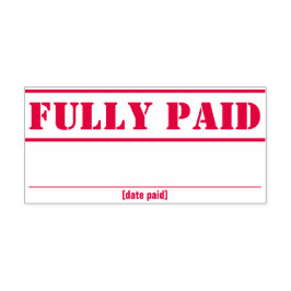 Gewoon "Volledig betaald" Rubberstempel Zelfinktende Stempel