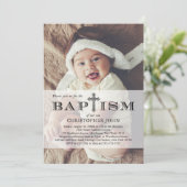 Gewoon volledige uitnodiging voor de fotodoop (Staand voorkant)