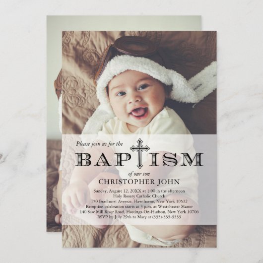 Gewoon volledige uitnodiging voor de fotodoop (Voorkant / Achterkant)