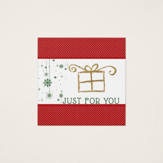 Gewoon voor jou Red Green Gold Cadeau Kaart Certif (Voorkant)