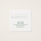 Gewoon voor jou Red Green Gold Cadeau Kaart Certif (Achterkant)