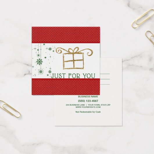 Gewoon voor jou Red Green Gold Cadeau Kaart Certif (Kantoor)